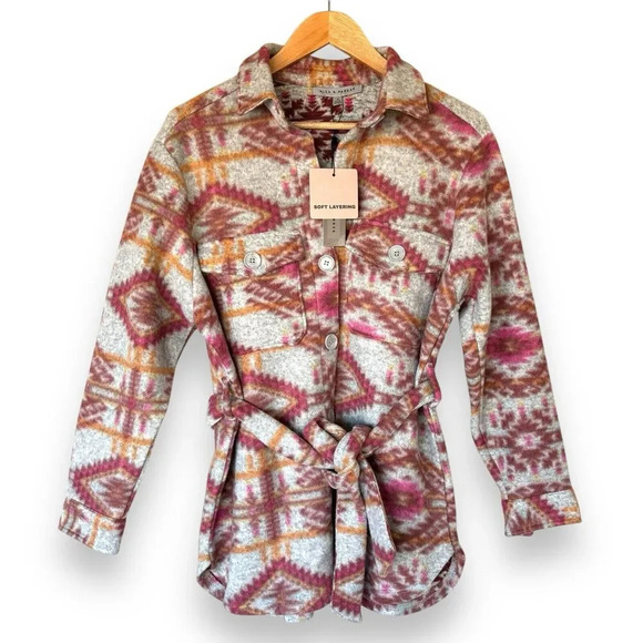 Alex & Parker Jackets & Blazers - Western Alex & Parker Jacket Shacket Button Down Long Sleeve Aztec Print Size M